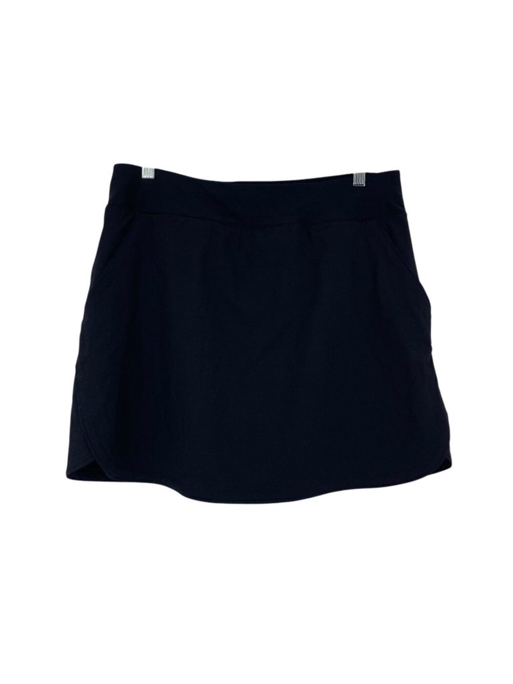 Lands End Women's size 12 Skort Black Mini Swim Skirt Pool Beach Swimwear